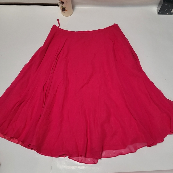 Hot pink silk skirt - Picture 1 of 2